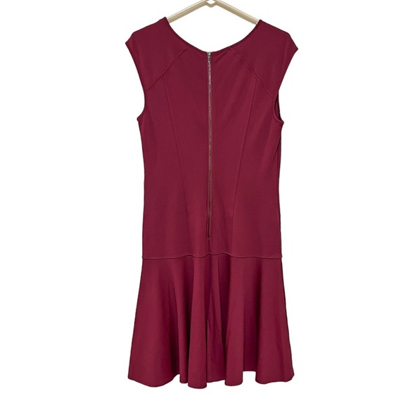 Ann Taylor Ponte Cap Sleeve Flounce Dress - Picture 3 of 6